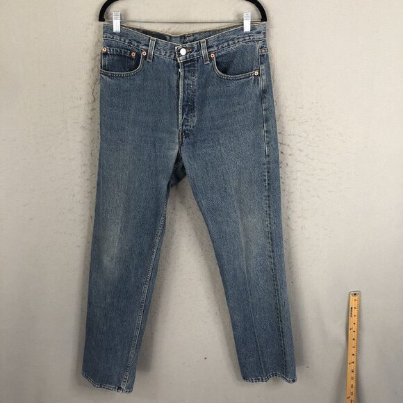 Levi's Other - VTG Levis 501 Jeans Men 34x30 Blue Light Wash Straight  Button Fly USA 90s Y2K